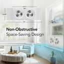 Comfort Zone 9-Inch 3-Speed Reversible Twin Window Fan Dual Blade Window Exhaust Fan with Auto-Locking Expanders, 22.25" to 33" Wide Tabletop Feet & Removable Bug Screen included