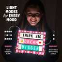 Dan&Darci Cinema Light Box for Girls - Gifts for 8 9 10 11 12 Years - Gifts for 10 Year Old Girl - Pink Christmas Decor for Teen Girls Bedroom - Preteen Room, Tween, Girl Trendy Stuff Birthday Gift