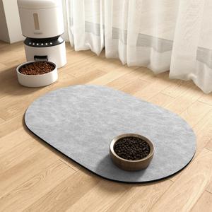 Absorbent Dog Food Mat-Cat Dog Mat for Food and Water Bowl, Quick Dry Pet Food Mat, No Stains Dog Feeding mat, Dog Accessories Pet Supplies Mat-Dog Water Bowl Mat for Messy Drinkers