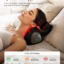 FliKEZE Neck Support Pillow with Air Lift Massage | Dynamic Air Lift Support With Dual-Wavelength Red Light, Gentle Heat, Cordless Design And Removable Small Pillow, Black