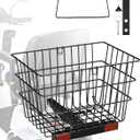 VEVOR Scooter Rear Basket, Heavy Duty Metal Wire Basket with Handle, Spacious Cargo Basket, Works with 1-inch Receiver, Compatible with Most Golden, Drive & Pride Mobility Scooter, 15.3 x 11.8 x 11.8"