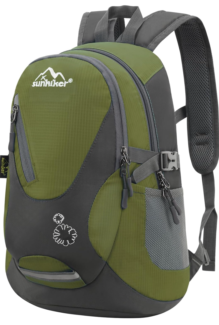 sunhiker Cycling Hiking Backpack Water Resistant Travel Backpack Lightweight SMALL Daypack M0714 (Navy Green)
