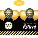 9 x WATINC Retirement Party Jumbo Greeting Card Decorations, Official Congrats Retired Message Greeting Card Guest Book Farewell Party Supplies, Signature Goodbye Poster for Office Coworker Men Women (Black Gold)