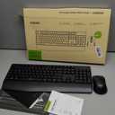 seenda Wireless Bluetooth Keyboard Mouse Combo, COE200 Ergonomic Keyboard with Wrist Rest, Silent Mouse, Multi-Device Connection, Full-Size Compatible for Windows PC Laptop Mac MacBook, Black