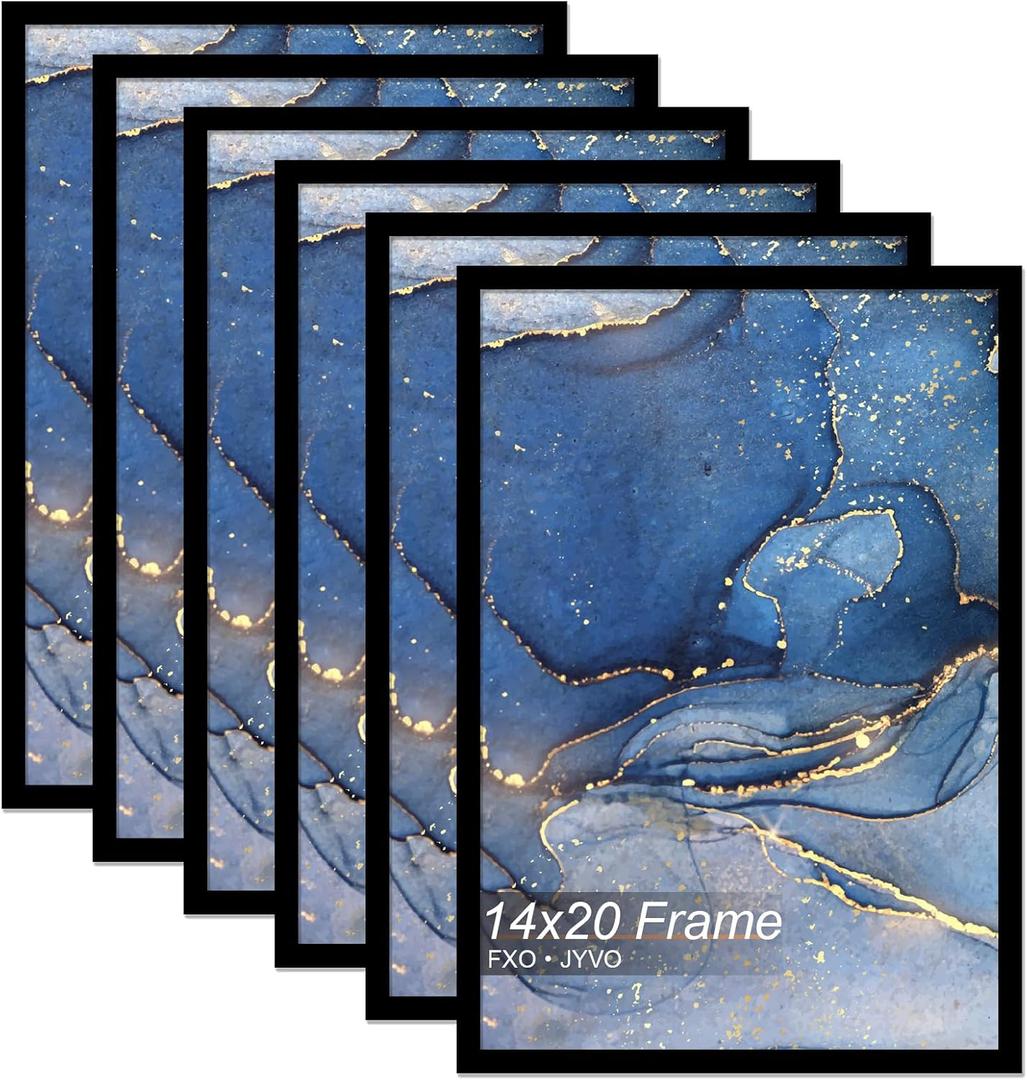 14x20 Picture Frame Set of 6 for Photo Poster Horizontally/Vertically