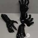 Halloween Decor Indoor, 4 Packs Creepy Reaching Hands with LED Candles, Life-Sized Gothic Wall Decor for Horror, Spooky Halloween Decorations for Home, Party, Goth & Dark Academia Style