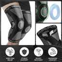 NEENCA Professional Knee Brace for Pain Relief, Medical Knee Support with Patella Pad & Side Stabilizers, Compression Knee Sleeve for Meniscus Tear, ACL, Joint Pain, Runner, Workout (Black, X-Small)