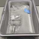 Stainless Steel Litter Box, Extra Large Litter Boxes for Big Cats, XL Metal Cat Litter Box with Lid, Anti-Urine Leakage, Non-Sticky, Include Cat Mat and Litter Scoop (Gray)