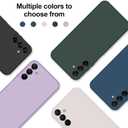 GiiYoon Silicone Case Compatible with Samsung Galaxy A15, Full Body Silky Soft Touch Phone Case with Camera Protection, Shockproof Cover with Microfiber Lining, Blue