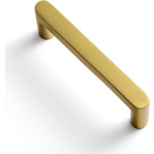Goo-Ki 6 Pack Pure Brass Made Luxurious Cabinet Pulls,Matte,3 Inches Center to Center,Brushed Brass