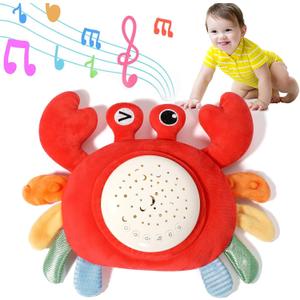 2 x Crawling Crab Baby Toys 6-12 Months - Projection Musical Toys for Babies 0-6 6-12 Months Infant Tummy Time Toys to Sleep Aid Soothers Baby Toys 3 4 5 6 7 8 9 10 11 12 Months Girls Boys Birthday Gifts