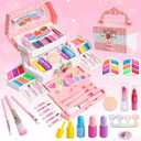 Real Washable Kids Makeup Sets for Girls 5-8, Non-Toxic Makeup Sets for Girls Ages 8-12 10-12 - Play Make Up Kits for Kids Ages 6-12- Ideal Toddler Makeup Kit Maquillaje para Nias for 3-12 Years Old