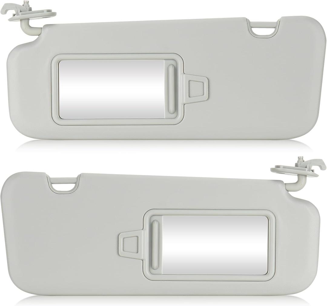 Left Driver Right Passenger Side Gray Sun Visor Fit for Hyundai Elantra 2017 2018 2019 2020 Sunvisor Replacement 85210-F0100TTX 85210F0100TTX 85220-F0100TTX 85220F0100TTX