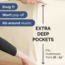Extra Deep King Sheet Set - 6 Piece Breathable and Cooling Sheets - Hotel Luxury Bedding for Women, Men, Kids & Teens - Easy Secure Fit - Soft, Wrinkle Free and Comfy - Extra Deep Pockets - Off White