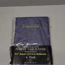 Party Solids Pack Of 6 Premium Plastic Tablecloth 84 Inch Round Plastic Table Cover - Navy