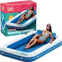 Premium Inflatable Tanning Pool Lounger | Large Inflatable Tanning Bed for Adults - 4 in 1 Multipurpose Suntan Tub | Pool Floats Adults, Inflatable Pool Float | Tanning Float - Sunbathing Pool Raft