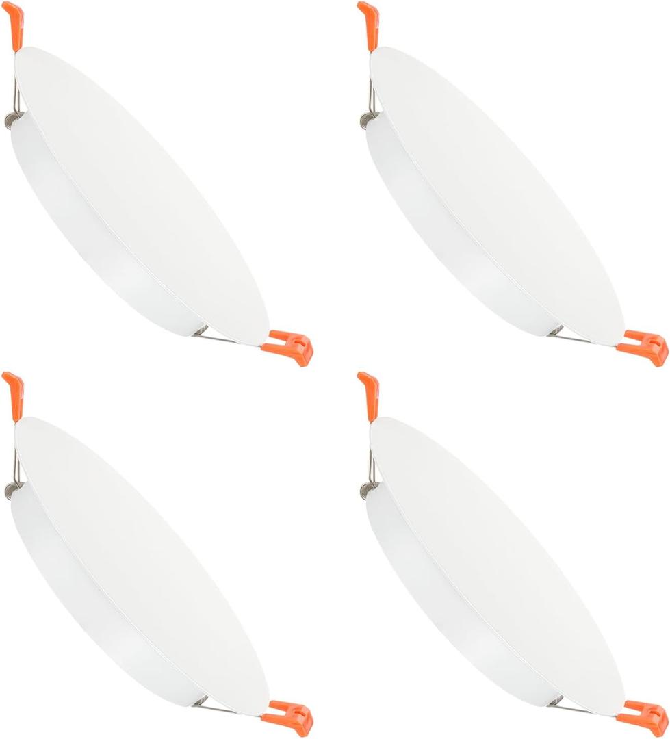 PATIKIL 165mm / 6.5" Diameter Metal Ceiling Hole Cover Plate, 2 Pcs Downlight Hole Trim Wall Mount Decorative Cap Access Panel for 4.9-6.3inch Round Ceiling and Wall Openings, Matte White