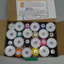 New brothread - 18 Options - Multi-Purpose 100% Mercerized Cotton Threads 50S/3 600M(660Y) Each Spool for Quilting, Serger, Sewing and Embroidery - 24 Basic Colors