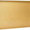 MAONAME Gold Decorative Tray for Coffee Table, Modern Serving Tray with Handles, Plastic Ottoman Trays for Living Room, Bathroom Decor, 15.8" L x 10.2" W x 1.4" H