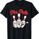 Pin Pals - Bowling Bowler T-Shirt, Black, XL