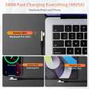 240W Right Angle 90 Straight Magnetic USB C Adapter Extender Straight USB4 40Gbps 8K 60Hz for Thunderbolt 3/4, MacBook Pro/Air, Steam Deck, PS5 (2 Pack) W/ 2 Connector Tips