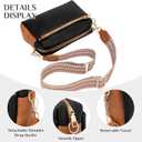Fashion Small Leather Crossbody Bags for Women Trendy Casual Cross Body Handbags Crossover Travel Purses with Zipper Pockets (Blackbrwon)