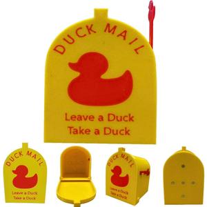 Magnetic Cruising Duck Mailbox with Movable Flag - Leave or Take a Duck Mail for Cruise Ship Cabin Doors, Refrigerator & Metal Surfaces - Funny Mini Duck Decor Accessory Gift