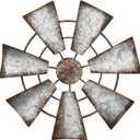 Mkono 11.5" Small Farmhouse Windmill Wall Decor Rustic Iron Wall Hanging Decoration Metal Wall Art Ornament for Bedroom Nursery Living Room Dorm Home