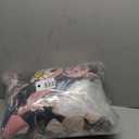 Luxudecor Queen Comforter Set 7 Pieces Bedding Sets, Black Pink Floral Comforter and Sheet Set, Soft Microfiber Bed in a Bag for All Seasons (Black Pink, 90"x 90")