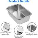 Ohtomber Stainless Steel Dog Bowl - 2.65 Gallons Metal Large Pet Dog Water & Food Bowl, Outdoor Feeder Water Trough Dish Plate for Cat, Big, Extra Large Breed