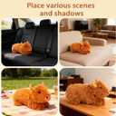 TICHA 22- Cow Christmas Highland Cow Stuffed Animal Plush Toy, Soft Fluffy Scottish Cattle Plush Pillow, Realistic Highland Cow Decor, Home Decor, Couch Pillow (Lying Pose)