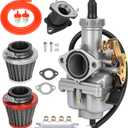 YOXUFA PZ27 Carburetor Kit Replacement for TaoTao Apollo 125cc 150cc 200cc 250cc ATV Dirt Pit Bike Go Kart 4 Stroke Zongshen TRX200 Gio Sunl Viper Lifan Chinese Quad 4 Wheeler Parts