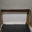 Huuger Buffet Cabinet with Storage, Storage Cabinet with Synthetic Rattan Decor Doors, Solid Wood Feet, for Hallway, Entry, Living Room, Black