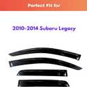KPY Rain Guards Fit for 2010-2014 Subaru Legacy, Out-Channel Window Visors Vent Wind Deflectors 4PC, Car Accessories for 10-14 Legacy