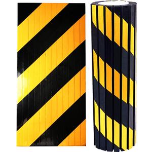 Garage Smith GWP06 Garage Wall Protector Foam Wall Column Corner Guard for Parking Garages - Reflective Wall Edge Protector - Wall Corner Edge and Bumpers Guards (2-Pack(Black Yellow)) (2-Pack(Black Yellow))