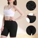 Reamphy 3 Pack Slip Shorts for Women Under Dress,Comfortable Smooth Yoga Shorts,Workout Biker Shorts (Black, M)