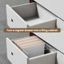 SUNEE Hanging File Folder Frame, Letter Size Files Holder Bars,17.5 Inches, Set of 2