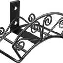 TomCare Garden Hose Holder Heavy Duty Water Hose Holder Solid Metal Hose Hanger Wall Mount Decorative Durable Garden Hose Storage Hose Reel Hose Organizer for Outside Yard, Black