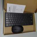TECKNET Wireless Keyboard and Mouse Combo, Mini Cordless Computer Keyboard and Mouse Set 2.4GHz, Silent Adjustable 1600 DPI, Quiet Click, Lag-Free for Computer, Laptop, PC, Windows, Mac, Chrome OS, Black