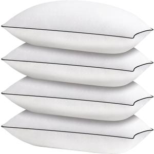 HIMOON Bed Pillows for Sleeping 4 Pack,Standard Size Cooling Pillows Set of 4,Top-end Microfiber Cover for Side Stomach Back Sleepers