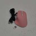Ergonomic Mouse Jiggler,Bluetooth Vertical Wireless Mouse,LED Rechargeable Optical Computer Mice, Portable(BT5.2 or USB 2.4GHz) Dual Mode,1000/1600/2400 DPI,8 Buttons for Laptop,PC,Macbook (pink)