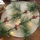 6ft Christmas Smokey Pine Garland with Lights and Stars,Battery Operated Garland with Timer,Christmas Decorations for Fireplace Home Stair Railing Outdoor Holiday Decor