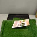 LOOBANI Dog Grass Pad with Tray - Dog Litter Box - Indoor Potty for Apartment and Patio Training - with 2 Packs Grass Pee Pads for Replacement, 16×20 Inch