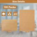 Silunkia 100 Packs Brown Blank Greeting Cards with Envelopes 5 x 7 | 300GSM Folded Cardstock and A7 Envelopes Self Seal for DIY Invitations, Wedding, Thank You Cards, Festival Blessings, 5 x 7 - 100 PCS