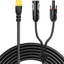 12AWG 20Ft Solar to XT60 Extension Cable, Tool-Free Solar Connector to XT60H-F Adapter,Solar Panel Cable to LiFePO4 Battery RV Portable Power Station Solar Generator(20FT, XT60)
