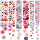 240pcs Fake Flowers Heads Artificial Silk Flower for Crafts, Small Artificial Daisy Roses Faux Flowers Bulk for DIY Cake Wedding Party Home Garland Wreath Decoration (Colorful 1)