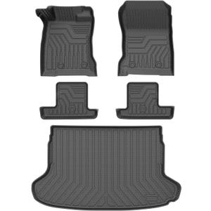 Mixsuper Floor Mats Cargo Liner for Toyota GR86 2022-2025, All Weather 2 Row Floor Liners and Trunk Mat Set Black
