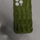 Caseative for iPhone 15 Pro Max Case,Water Ripple Pattern Curly Wave Frame Soft Phone Case (Green)