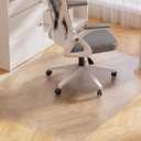 Yecaye Desk Chair Mat for Hardwood Floor, 48"36" Office PVC Computer Chair Mat, Floor Protector for Rolling Chairs (48" x 36", Transparent)