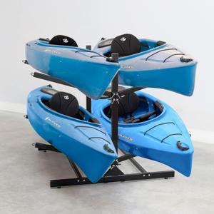Triangle Freestanding Kayak Storage Rack - Storage Rack for 4 Kayaks or Canoes - Premium Kayak Holder for Indoor & Outdoor Canoe storage - Adjustable Heavy Duty Kayak Storage Stand